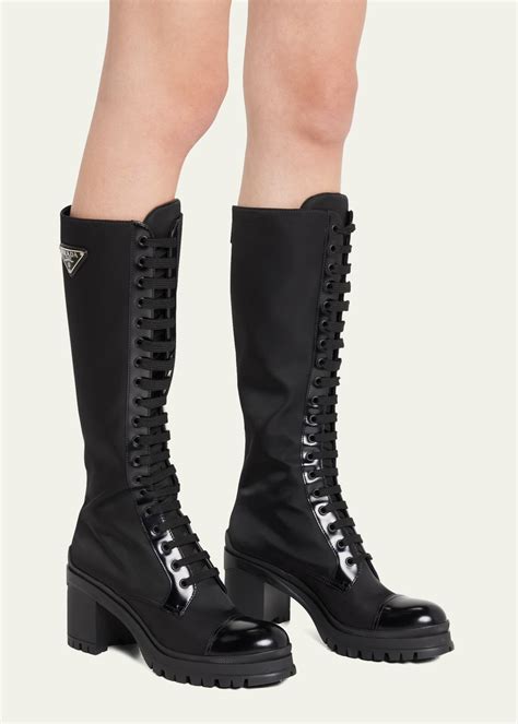 prada lace up combat boots.